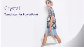 Presentation with body - Cool new PPT theme with full-body-man-casual-summer backdrop and a sky blue colored foreground
