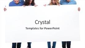  Presentation with body - Amazing presentation design having full body picture of casual backdrop and a pink colored foreground