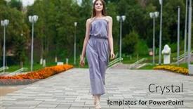  Presentation with human body physiology - Amazing PPT theme having full-body-portrait-young-beautiful backdrop and a light gray colored foreground