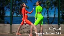  Presentation with trains - Slide deck enhanced with full-body-portrait background and a violet colored foreground