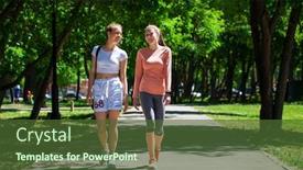  Presentation with trains - Beautiful slide deck featuring full-body-portrait backdrop and a tawny brown colored foreground