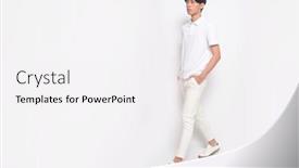  Presentation with body - Slides with full-body-young-handsome-man background and a sky blue colored foreground