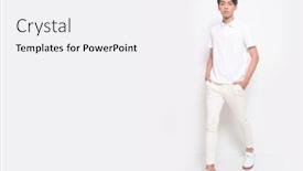  Presentation with body - Beautiful presentation theme featuring full-body-young-handsome-man backdrop and a white colored foreground