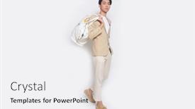  Presentation with runway - Cool new presentation with full-body-young-handsome-man backdrop and a white colored foreground