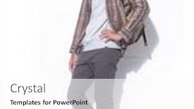  Presentation with long sleeve - Beautiful slide deck featuring full-body-young-man-long backdrop and a white colored foreground