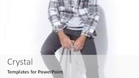  Presentation with long sleeve - PPT theme consisting of full-body-young-man-long background and a white colored foreground