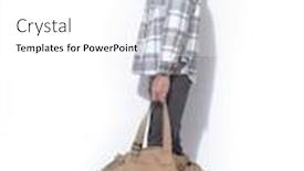  Presentation with long sleeve - Cool new PPT theme with full-body-young-man-long backdrop and a white colored foreground