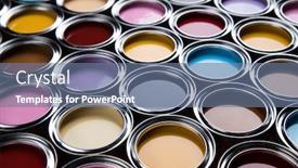  Presentation with rainbow paint - Cool new theme with rainbow colored oil paint backdrop and a seafoam green colored foreground