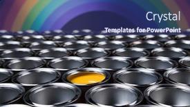  Presentation with rainbow-paint - Beautiful slide set featuring full-buckets-of-rainbow-colored and a ocean colored foreground