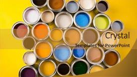  Presentation with rainbow paint - Cool new presentation with full buckets of rainbow colored backdrop and a  colored foreground