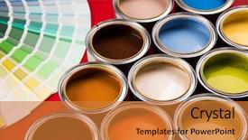  Presentation with rainbow paint - Beautiful slides featuring full buckets of rainbow colored backdrop and a gold colored foreground