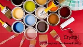  Presentation with color full - Colorful slide deck enhanced with full buckets of rainbow colored backdrop and a crimson colored foreground