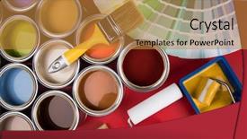  Presentation with rainbow paint - Cool new presentation design with full buckets of rainbow colored backdrop and a  colored foreground