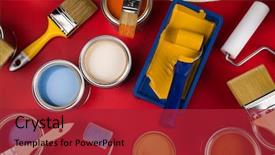  Presentation with rainbow paint - Presentation theme featuring full buckets of rainbow colored background and a  colored foreground