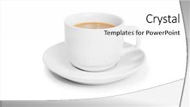  Presentation with coffee cup - Cool new presentation with full cream milk - cup coffee isolated on white backdrop and a white colored foreground