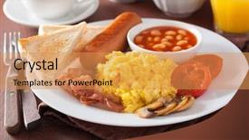  Presentation with english - Cool new presentation theme with full english breakfast with scrambled backdrop and a yellow colored foreground