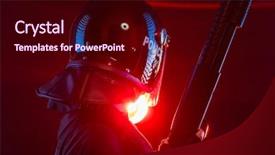  Presentation with riot - Cool new slides with full equipment for anti-riot backdrop and a wine colored foreground