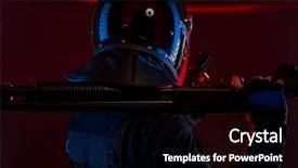  Presentation with riot - Theme enhanced with full equipment for anti-riot background and a black colored foreground