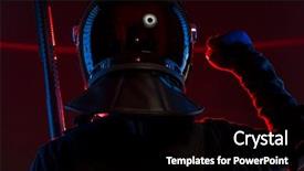  Presentation with riot - Slide deck featuring full equipment for anti-riot background and a black colored foreground