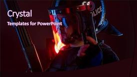  Presentation with riot - Cool new theme with full equipment for anti-riot backdrop and a wine colored foreground