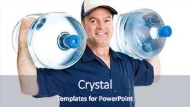  Presentation with water jug - Presentation theme with full five gallon water jug background and a ocean colored foreground