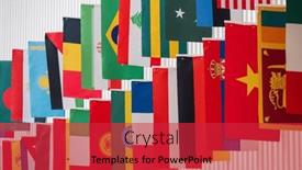  Presentation with world flags - PPT theme enhanced with full-frame-background-of-vibrant background and a red colored foreground
