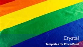  Presentation with rainbow pride - Presentation consisting of full-frame-close-up-shot background and a navy blue colored foreground