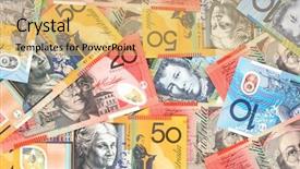  Presentation with australian dollar - Slide set consisting of picture of ground zero from background and a gray colored foreground