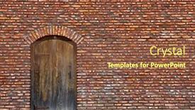  Presentation with masonry - Slides having full-frame-of-bright-red background and a tawny brown colored foreground