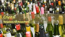  Presentation with bottles - Slide set consisting of full frame of empty bottles background and a tawny brown colored foreground