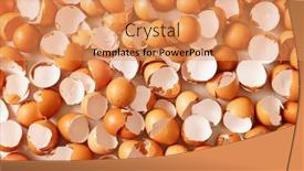  Presentation with eggshells - Slides with full-frame-shot-of-broken background and a coral colored foreground
