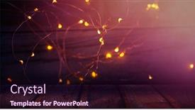  Presentation with brown rice - Cool new presentation theme with full frame shot of brown plank against yellow rice lights illuminated on wooden plank backdrop and a wine colored foreground