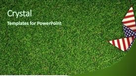  Presentation with pinwheel - Presentation theme with full frame shot of grassy background and a forest green colored foreground