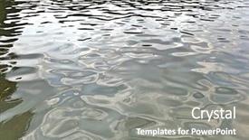  Presentation with ripples - Slides consisting of full frame shot of ripples background and a  colored foreground