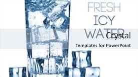  Presentation with fresh water - Theme consisting of full glass of fresh cool background and a light blue colored foreground