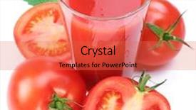  Presentation with tomato juice - Theme featuring glass of fresh tomato juice background and a red colored foreground