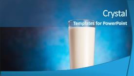  Presentation with cow milk - Slides enhanced with full glass of milk background and a ocean colored foreground