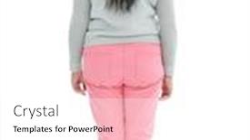  Presentation with grown - Slide set with full-grown-elderly-woman background and a white colored foreground