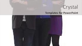  Presentation with business growth - Presentation design with full-growth-a-friendly-business background and a light gray colored foreground