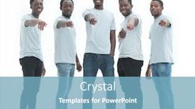  Presentation with growth - Audience pleasing slide deck consisting of full-growth-a-group backdrop and a teal colored foreground