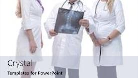  Presentation with lungs - Colorful presentation design enhanced with full-growth-a-group backdrop and a light blue colored foreground