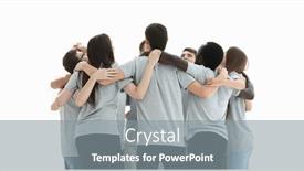  Presentation with growth - Presentation theme with full-growth-a-group background and a gray colored foreground