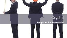  Presentation with perosnal growth - Amazing presentation theme having full-growth-a-qualified-architect backdrop and a dark gray colored foreground