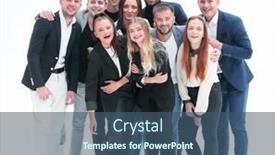  Presentation with business growth - PPT layouts having full-growth-a-team background and a ocean colored foreground