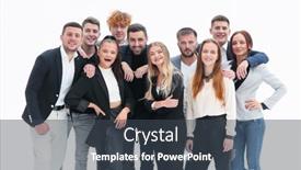  Presentation with business growth - Slides featuring full-growth-a-team background and a dark gray colored foreground