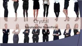  Presentation with business growth - PPT theme enhanced with full-growth-collage background and a soft green colored foreground