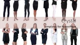  Presentation with business growth - Amazing PPT theme having full-growth-collage backdrop and a coral colored foreground