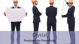  Presentation with mechanical engineering engineer tools - Cool new slides with full-growth-competent-engineer-architect backdrop and a coral colored foreground