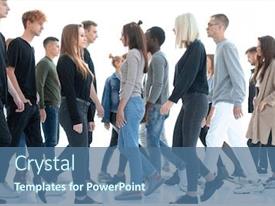 Full Growth Diverse Young People PPT template 12 | CrystalGraphics