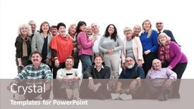  Presentation with diverse people - Beautiful slides featuring full-growth-group-of-diverse backdrop and a gray colored foreground